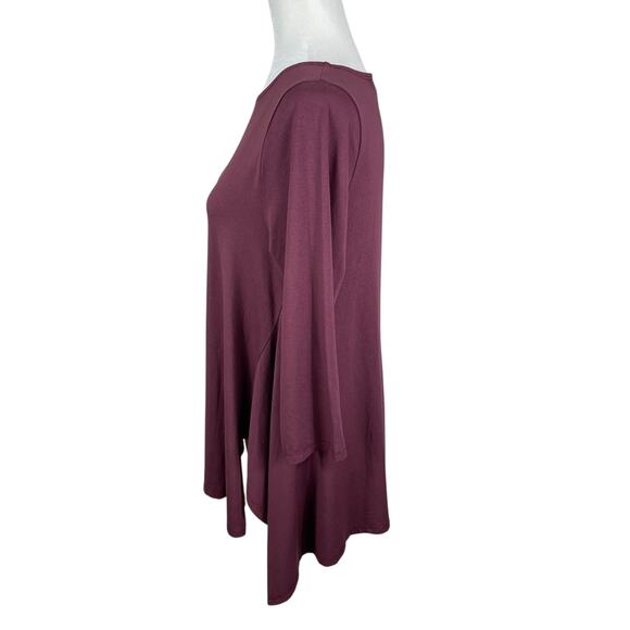 Lisa Bayne Jersey Knit Tunic Top Asymmetric Lagenlook Casual Women's Sz Small - Picture 5 of 12